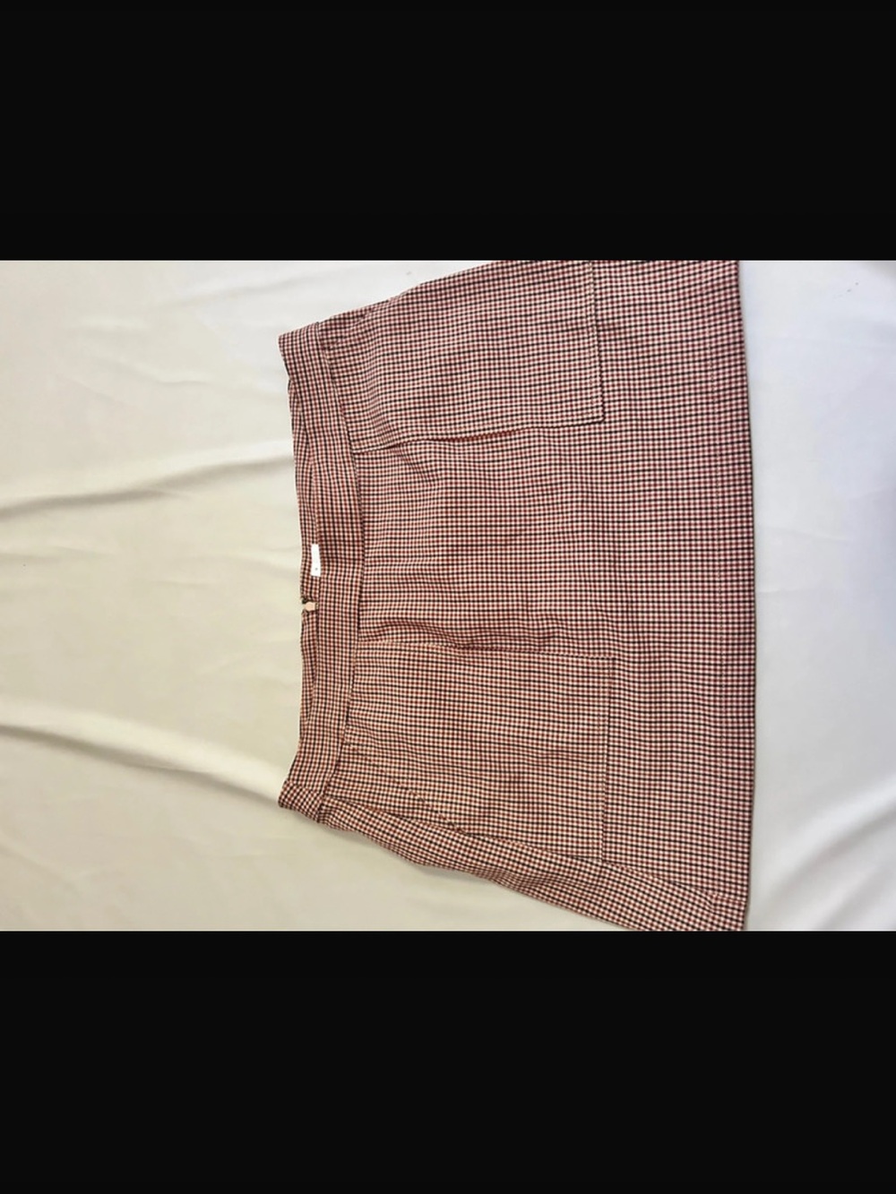 a new day Red Gingham Patch-Pocket Mini Skirt
